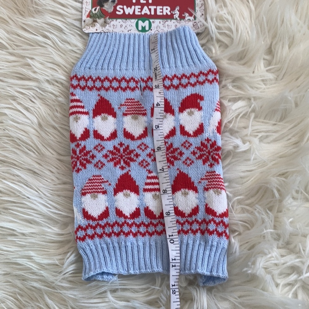 NWT dog holiday pet sweater Christmas gnomes ugly Christmas sweater for dog cat - Picture 14 of 16